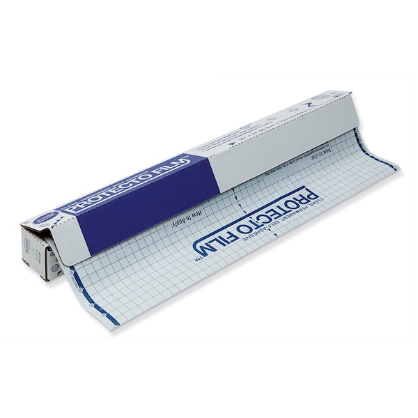 Protecto Film w/Dispenser Box, Clear, Non-Glare Plastic, 24 x 33ft